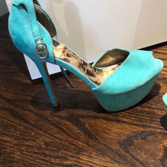 sam edelman turquoise heels